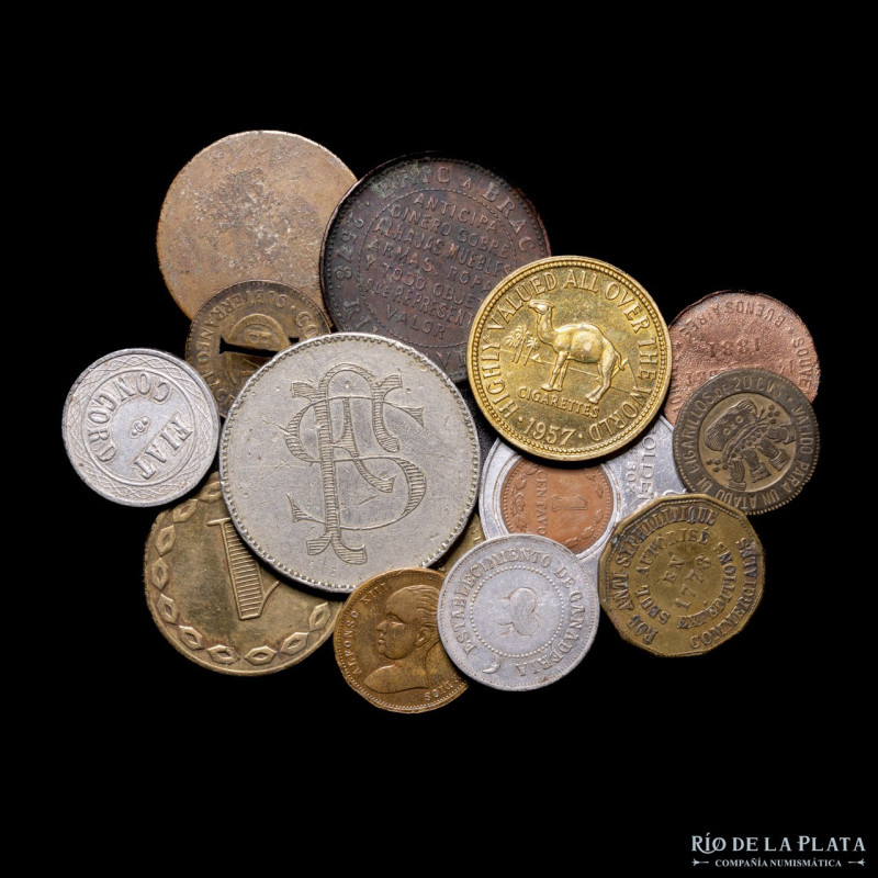Argentina. Lote x15. Fichas, publicitarias, tokens y jetones diversos. Interesan...