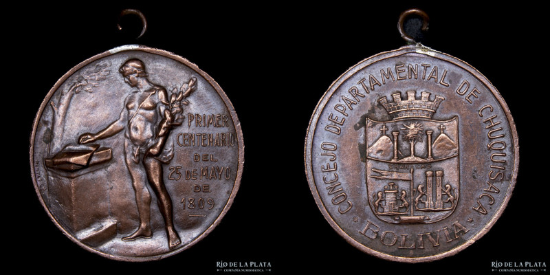 Bolivia. 1909. Primer Centenario de la Revolución de Chuquisaca. 25 de mayo de 1...
