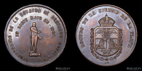 Bolivia. 1909. Inauguracion Estatua Bernardo Monteagudo. Sucre