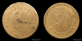 Chile. Ficha. Minera. 50 Centavos. Basco y Cia. Labrar