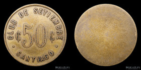 Chile. Ficha. Valor 50 Centavos. Club de Setiembre. Santiago