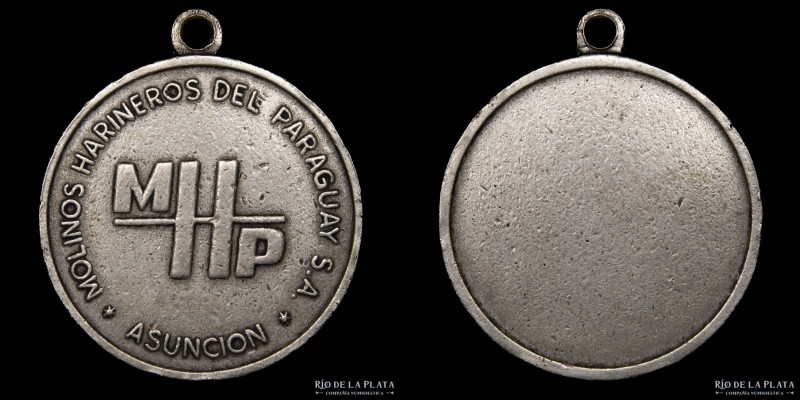Paraguay. Ficha. Molinos Harineros del Paraguay (MHP). Metal blanco; 30mm; 10.61...