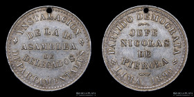 Peru. 1890. Primera Asamblea de Delegados. Partido Democrata. Lima