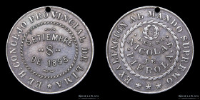 Peru. 1895. Exaltacion al Mando Supremo Nicolas de Pierola. Lima