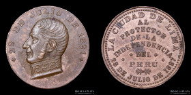 Peru. 1897. Lima al Protector de la Independencia. Gral. San Martín