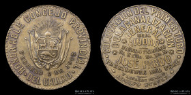 Peru. 1907. Inauguración Primer Tubo Canalizacón Ciudad del Callao