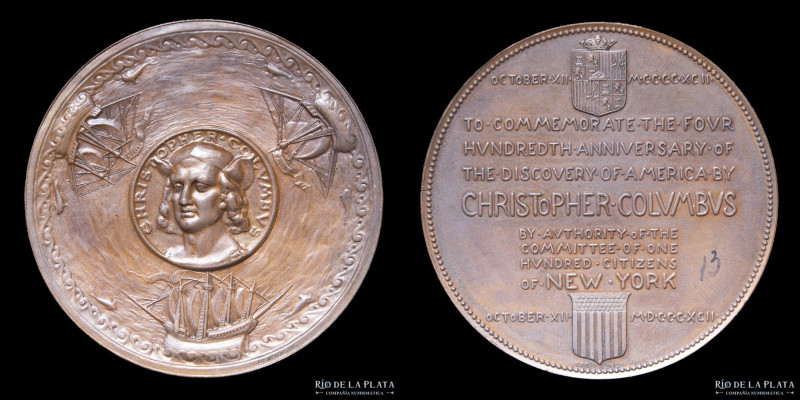 USA. 1892. New York. 400º Aniversario del Descubrimiento de América. Cristóbal C...