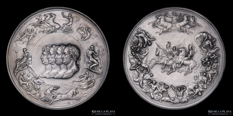 Gran Bretaña. Waterloo 200 Años. Medalla tributo a la pieza de plata acuñada por...