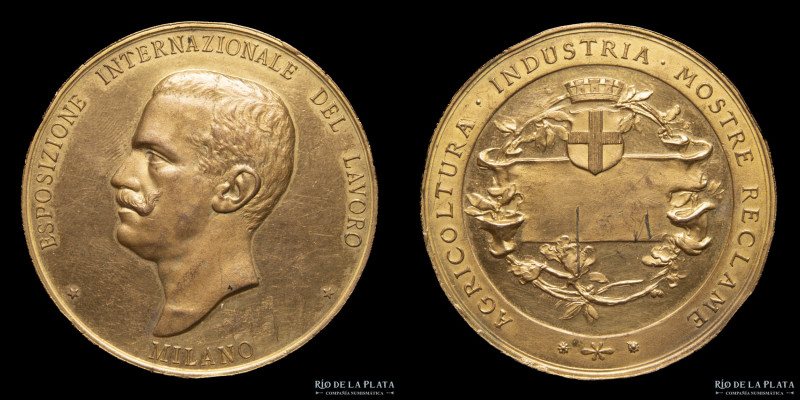 Italia. 1906. Milán. Esposizione Internazionale del Lavoro. Vittorio Emanuele II...