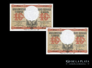 Albania. 2 x 10 Lek 1940. Pick 11