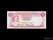 Bahamas. 3 Dollars 1968. Pick 28a