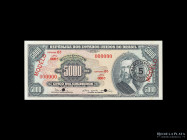 Brasil. Modelo 5 Novos Cruzeiros 1960 sobre 5000 C. Pick 188s