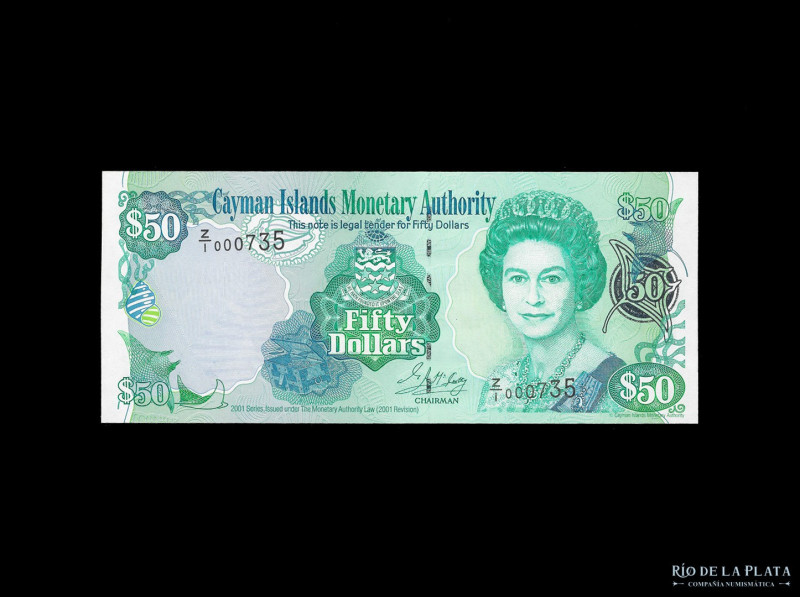 Cayman Islands. Cayman Islands Currency Boards. Elizabeth II (1952-2022) 50 Doll...