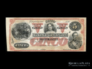 Chile. Banco de Concepcion. Proof 5 Pesos ND1872. Pick S168