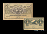 Estonia. 5 y 25 Marka 1919. Pick 45a y 47b