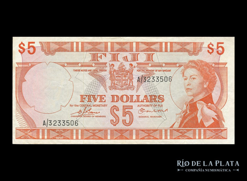 Fiji. 5 Dollars 1974. Pick 73b (VF+)

Estimate: USD 50 - 100