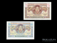 Francia. Tresor Francais. 5 y 10 Francs 1947. Pick M6s, 6a