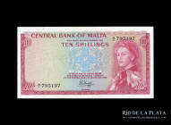 Malta. 10 Shillings L1967. Pick 28a