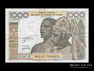 Costa de Marfil. 1.000 Francs ND1959-65. Pick 103Am