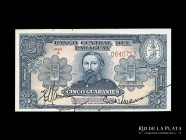 Paraguay. 5 Guaranies 1952. Pick 186a