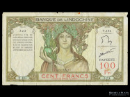 Tahiti (Papeete) 100 Francs ND1939-65. Pick 14d