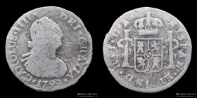 Santiago. Carlos IV. 1 Real 1798 DA. KM58