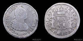 Santiago. Carlos IV. 1/2 Real 1800 AJ. KM57