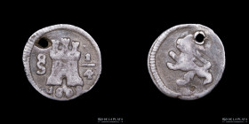 Santiago. Carlos IV. 1/4 Real 1808. KM63