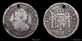 Santiago. Fernando VII. 1/2 Real 1815 FJ. KM64