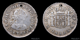 Lima. Carlos III. 1/2 Real 1785 MJ KM74