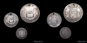 Lima. Lote x3. 2, 1 y 1/2 Real (1754-1761)