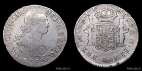 Lima. Carlos IV. 2 Reales 1795 IJ. KM95