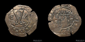 Santo Domingo. Carlos y Juana. 4 Maravedis 1516-66 F