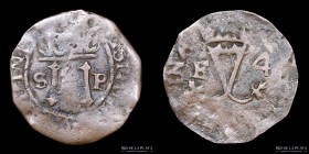 Santo Domingo. Carlos y Juana. 4 Maravedis 1506-16 E
