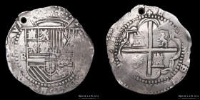 Potosi. Felipe II. 8 Reales ND 1576-1579 B. Macuquina. CJ 1.4.2