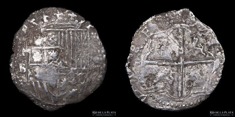 Potosi. Felipe II (1556-1598) 4 Reales 1582-86 B (Juan de Ballesteros Narvaez) M...