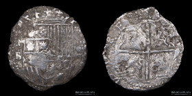 Potosi. Felipe II. 4 Reales 1582-86 B. Macuquina. CJ 2.10.1