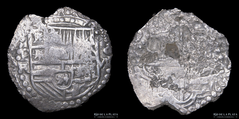 Potosí. Felipe III (1598-1621) 8 Reales 1602-1613 R (Baltasar Ramos Leceta). Mac...