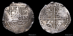 Potosi. Felipe III. 8 Reales 1614-16. Macuquina. CJ7