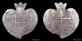 Potosi. Carlos II. 4 Reales 1684 V. Corazon. Replica. Plata