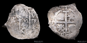 Potosi. Carlos II. 1 Real 1687 VR. Macuquina. CJ 31.21