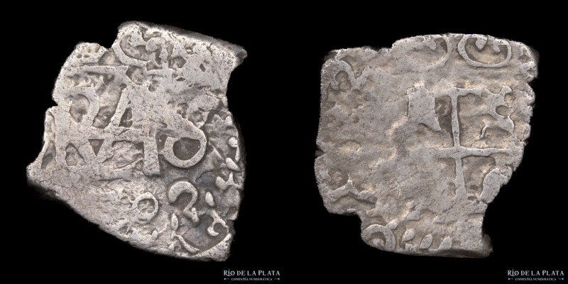 Potosi. Felipe V (1701-1724) 1/2 Real 1702. Plata 930; 18mm; 2.10g. CJ 37.2 (F+)...