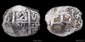 Potosi. Carlos III. 2 Reales 1766 VY. Macuquina. CJ 55.7.2