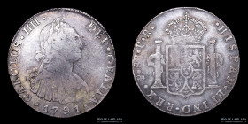 Potosi. Carlos IV. 8 Reales 1791 PR. CJ 76.3