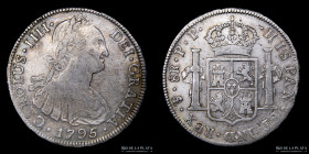 Potosi. Carlos IV. 8 Reales 1795 PP. CJ 76.7.3