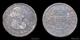 Potosi. Carlos IV. 1/2 Real 1801 PP. CJ 79.13
