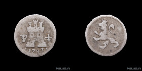 Potosi. Carlos IV. 1/4 Real 1797. CJ 81.4.2