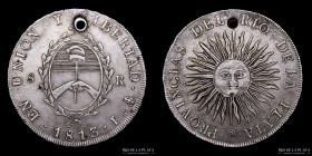 Provincias Unidas. 8 Reales 1813 J. CJ 4.1.25