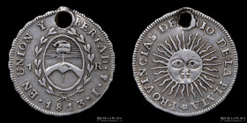 Provincias Unidas. 1 Real 1813 J. CJ 13.1.3