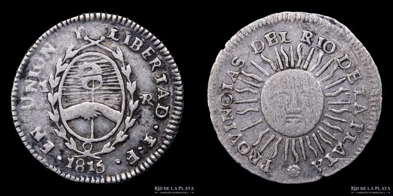 Provincias Unidas del Río de la Plata. 1 Real 1815 F (Francisco José de Matos). ...